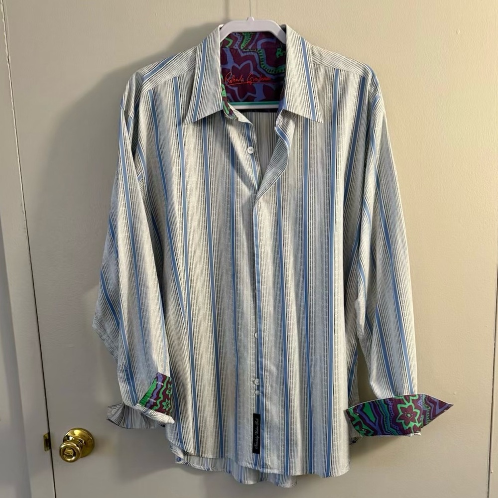 Robert Graham Striped Long Sleeve Shirt Size (2TG)